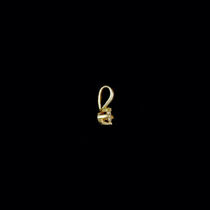 9ct Yellow Gold Tiny Solitaire Diamond Pendant (0.10ct) - Optional Chain