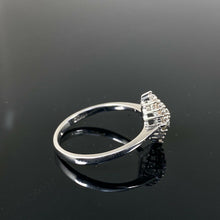 Load image into Gallery viewer, 9ct White Gold 0.25ct Marquise-Shaped Cluster Diamond Ring (Size P)

