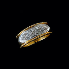 Load image into Gallery viewer, 9ct Yellow Gold 0.14ct Pave Set Diamond Ring (Size Q)
