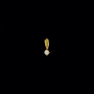9ct Yellow Gold Tiny Solitaire Diamond Pendant (0.05ct) - Optional Chain