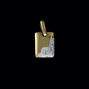 9ct Yellow Gold Fancy Diamond Pendant (0.01ct)