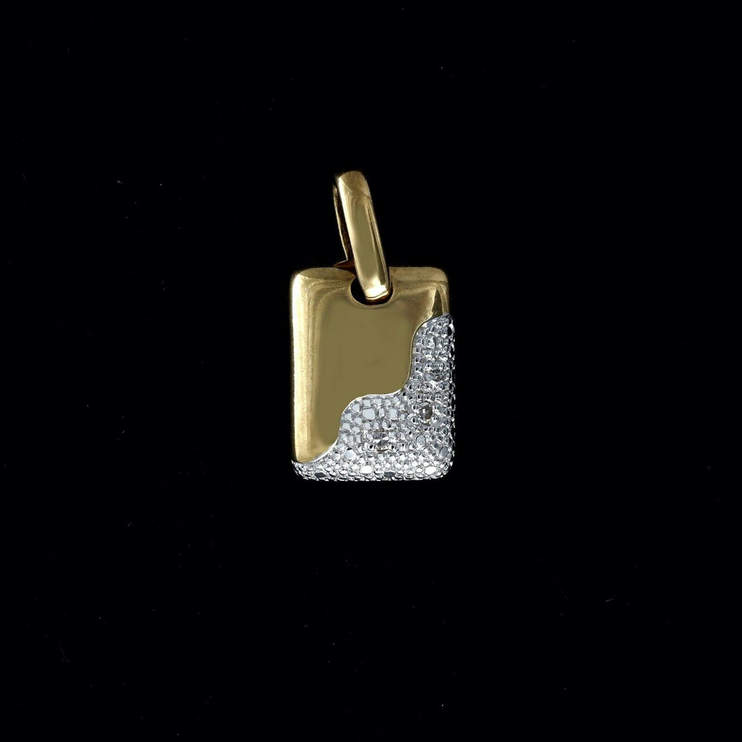9ct Yellow Gold Fancy Diamond Pendant (0.01ct)