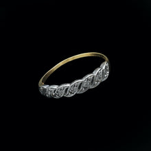 Load image into Gallery viewer, 9ct Yellow &amp; White Gold 0.10ct Grain Set Diamond Ring (Size Q)
