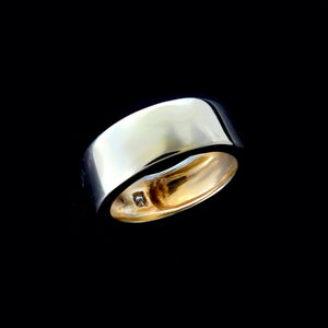 9ct Yellow Gold 0.15ct Diamond Gents Ring (Size N1/2)