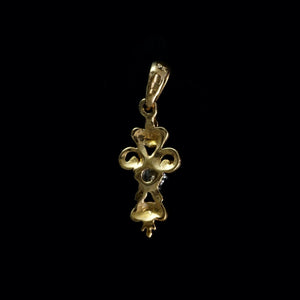 9ct Yellow Gold Antique Solitaire Diamond Pendant (0.15ct)