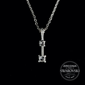 Sterling Silver & Swarovski Zirconia Trilogy Pendant Necklace