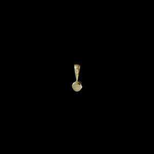 9ct Yellow Gold Tiny Solitaire Diamond Pendant (0.10ct) - Optional Chain