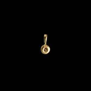 9ct Yellow Gold Rubover Set Solitaire Diamond Pendant (0.05ct) - Optional Chain
