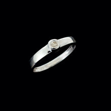Load image into Gallery viewer, 9ct White Gold 0.05ct Diamond Ring (Size N1/2)
