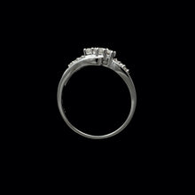 Load image into Gallery viewer, 9ct White Gold 0.17ct Trilogy Diamond Twist Ring (Size N)
