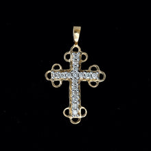 Load image into Gallery viewer, 9ct Yellow Gold Diamond Cross Pendant (0.20ct)
