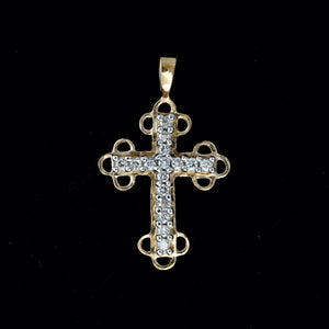 9ct Yellow Gold Diamond Cross Pendant (0.20ct)