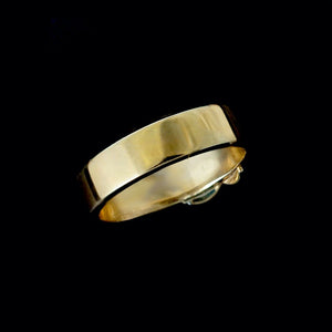 9ct Yellow Gold 0.03ct Diamond Ring (Size M1/2)