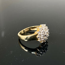 Load image into Gallery viewer, 9ct Yellow Gold 1.00ct Cluster Diamond Ring (Size N)

