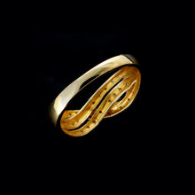 Load image into Gallery viewer, 9ct Yellow Gold 0.10ct Diamond Ring (Size Q)
