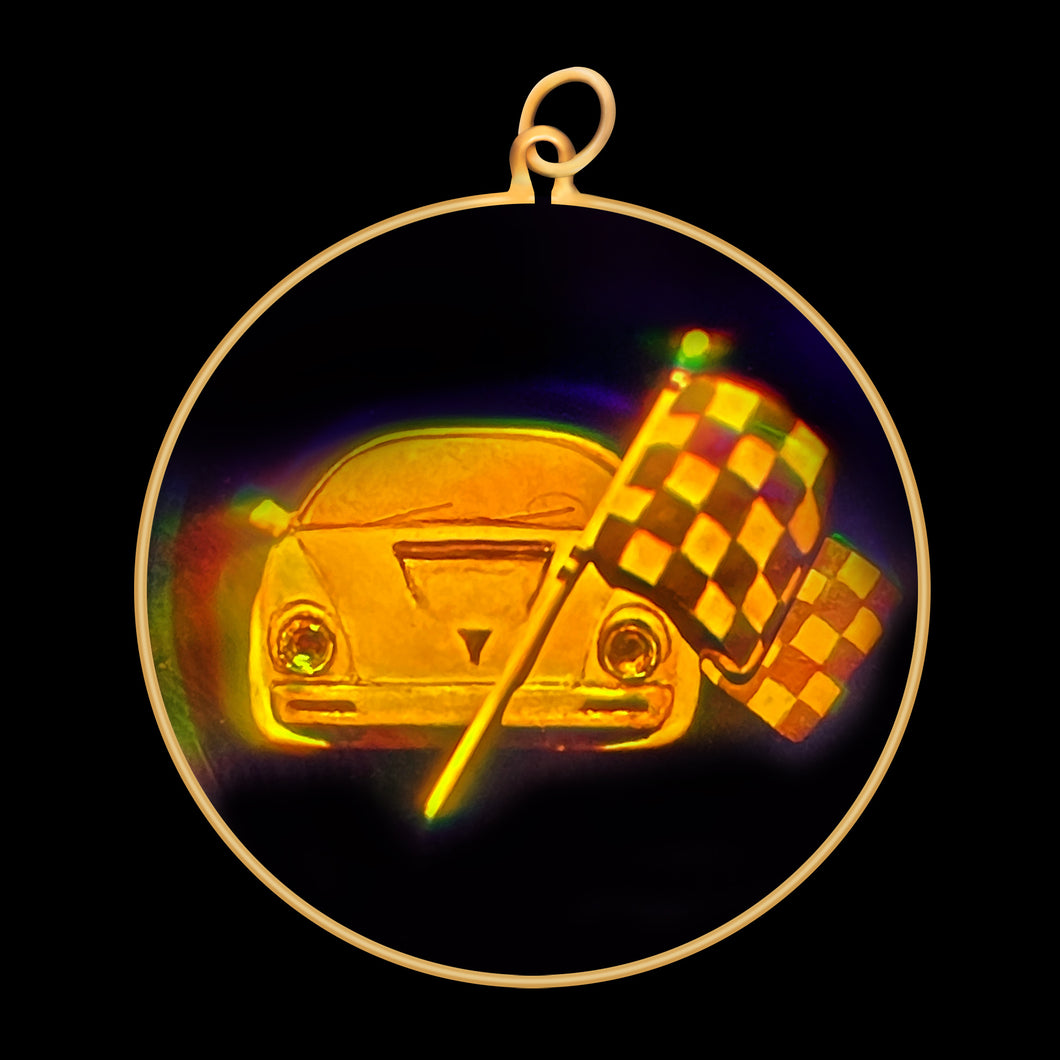 Racing Car & Flag (Large)