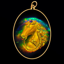 Load image into Gallery viewer, Lucky Horse &amp; Horseshoe (Oval)
