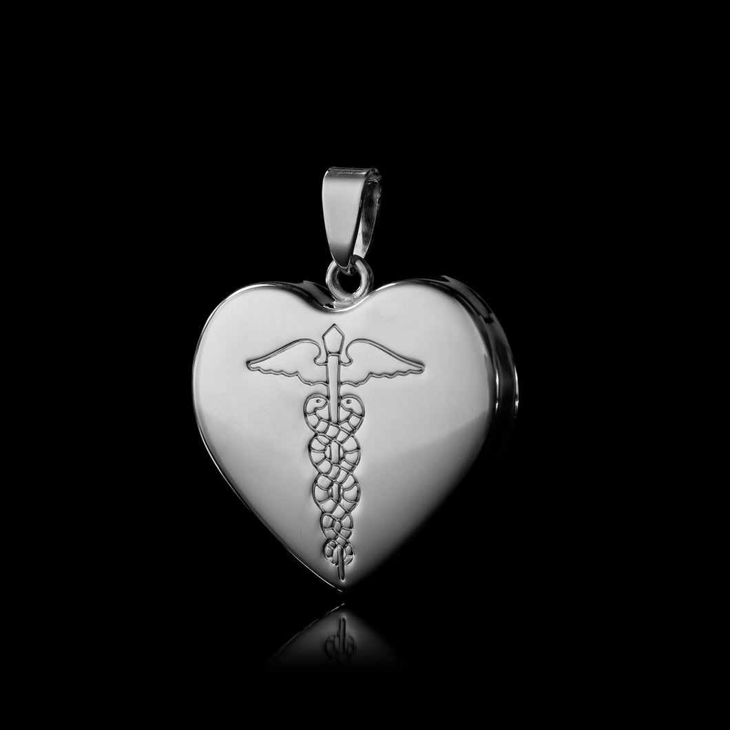 Infomedic Stainless Steel Medical Pendant - Heart (Inc. Chain, Paper & Box)
