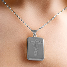 Load image into Gallery viewer, Infomedic Stainless Steel Medical Pendant - Octagon (Inc. Chain, Paper &amp; Box)
