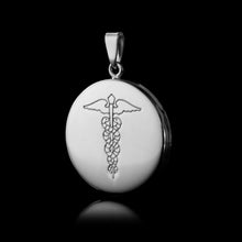 Load image into Gallery viewer, Infomedic Stainless Steel Medical Pendant - Round (Inc. Chain, Paper &amp; Box)
