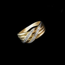Load image into Gallery viewer, 9ct Yellow Gold 0.06ct Diamond Ring (Size J)
