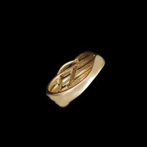 9ct Yellow Gold 0.06ct Diamond Ring (Size J)