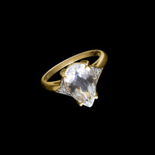 Load image into Gallery viewer, 9ct Yellow Gold 0.03ct Diamond &amp; Pale Amethyst Ring (Size N)
