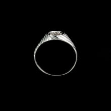 Load image into Gallery viewer, 9ct White Gold 0.14ct Pavé Set Signet Cluster Diamond Ring (Size N)
