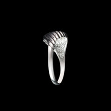Load image into Gallery viewer, 9ct White Gold 0.14ct Pavé Set Signet Cluster Diamond Ring (Size N)
