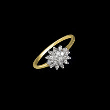 Load image into Gallery viewer, 9ct Yellow Gold 0.18ct Round Cluster Diamond Ring (Size M 1/2)
