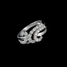Load image into Gallery viewer, 9ct White Gold 0.25ct Unique Diamond Twist Ring (Size M)
