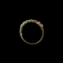 Load image into Gallery viewer, 9ct Yellow Gold 0.05ct Sapphire &amp; Diamond 7 Stone Ring (Size N)
