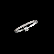 Load image into Gallery viewer, 18ct White Gold Little 0.10ct Brilliant Cut Solitaire Diamond Ring (Size N)
