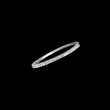 Load image into Gallery viewer, 18ct White Gold 0.12ct Thin Eternity Wedding / Stacking Diamond Ring (Size N)
