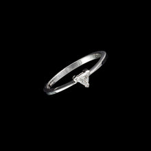 Load image into Gallery viewer, 18ct White Gold 0.10ct Little Trilliant Cut Solitaire Diamond Ring (Size M)
