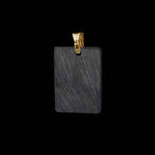 Load image into Gallery viewer, 9ct Yellow Gold Black Volcanic Lava Cameo Pendant
