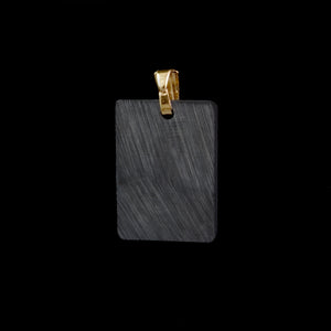 9ct Yellow Gold Black Volcanic Lava Cameo Pendant