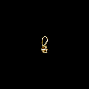 9ct Yellow Gold Solitaire Diamond Pendant (0.05ct) - Optional Chain